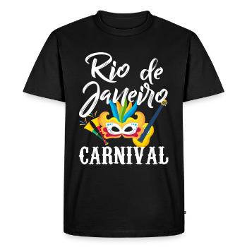 Célébration du Carnaval du Brésil Rio de Janeiro à Brasili - T-shirt Premium bio Homme - noir - Devant - Nico (187cm)