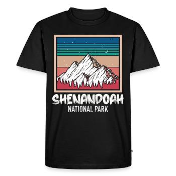 Montagnes Parc national de Shenandoah Virginie Randonnée - T-shirt Premium bio Homme - noir - Devant - Nico (187cm)