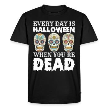 Crâne de sucre Dia de Los Muertos Crâne - T-shirt Premium bio Homme - noir - Devant - Nico (187cm)