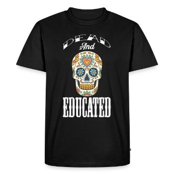 Dead formation sugar skull Day of the Dead - Men's Premium Organic T-Shirt - black - Front - Nico (187cm)