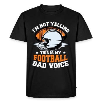 Ceci est ma voix de père de football football américain - T-shirt Premium bio Homme - noir - Devant - Nico (187cm)