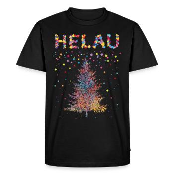 Helau Arbre de Noël Carnaval de Noël - T-shirt Premium bio Homme - noir - Devant - Nico (187cm)