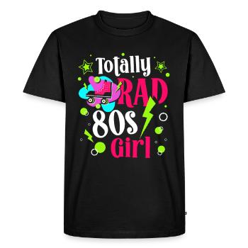 Années 80 Filles Années Quatre-vingt Décennie 1980 Millésime Années 80 - T-shirt Premium bio Homme - noir - Devant - Nico (187cm)