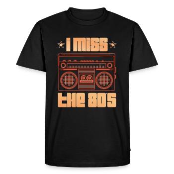 I miss the 80s eighties decade 1980 - Men's Premium Organic T-Shirt - black - Front - Nico (187cm)
