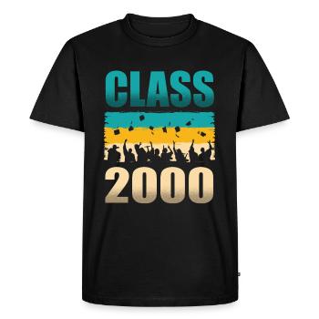 Class 2000 Decade 2000 Era Millenium Vintage - Men's Premium Organic T-Shirt - black - Front - Nico (187cm)
