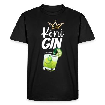 Köni Gin - T-shirt Premium bio Homme - noir - Devant - Nico (187cm)
