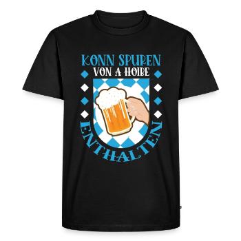Konn traces of A Hoibe included - Men's Premium Organic T-Shirt - black - Front - Nico (187cm)