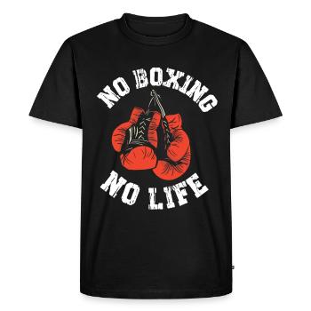 Pas de boxe Pas de gants de boxe de vie - T-shirt Premium bio Homme - noir - Devant - Nico (187cm)