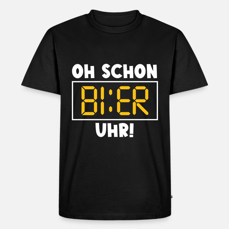 Bier Sprüche Lustiger Spruch - Männer Premium Bio T-Shirt - Schwarz