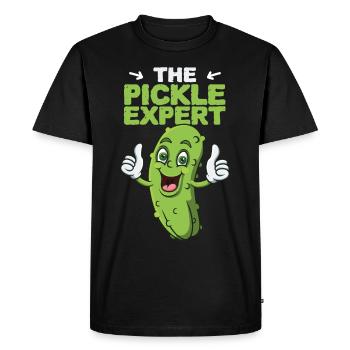 The Pickle Expert - Men's Premium Organic T-Shirt - black - Front - Nico (187cm)