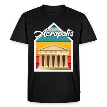 Parthenon Acropolis Greek city Greece - Men's Premium Organic T-Shirt - black - Front - Nico (187cm)