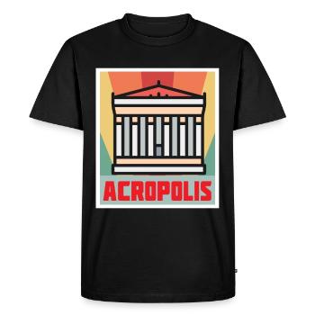 Parthénon Acropole Athènes Grèce Grèce - T-shirt Premium bio Homme - noir - Devant - Nico (187cm)