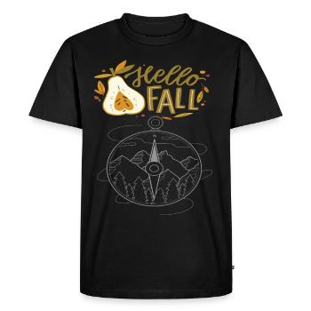 Bonjour Automne Boussole Alpes Montagne Suisse Randonnée - T-shirt Premium bio Homme - noir - Devant - Nico (187cm)