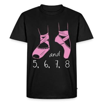 and 5 6 7 8 ballet teacher Ballerina Classic - Men's Premium Organic T-Shirt - black - Front - Nico (187cm)