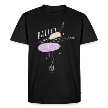 Ballett is a classical dance ballerina dancer of the - Men's Premium Organic T-Shirt - black - Front - Nico (187cm)