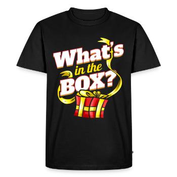 Whats In The Box Cadeau pour Noël - T-shirt Premium bio Homme - noir - Devant - Nico (187cm)