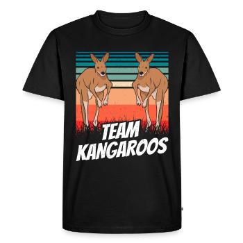 Team Kangaroos Australia Lovers Animal Kangaroo - Men's Premium Organic T-Shirt - black - Front - Nico (187cm)