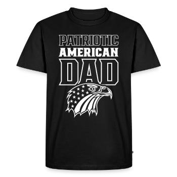 Père patriotique américain Patriot États-Unis - T-shirt Premium bio Homme - noir - Devant - Nico (187cm)