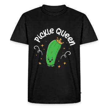 Pickle Queen - Men's Premium Organic T-Shirt - black - Front - Nico (187cm)