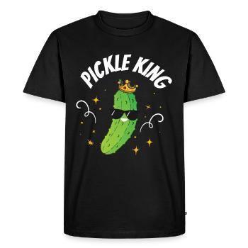 Pickle King - Men's Premium Organic T-Shirt - black - Front - Nico (187cm)