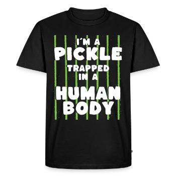 Im Un cornichon piégé dans un corps humain - T-shirt Premium bio Homme - noir - Devant - Nico (187cm)