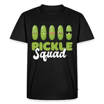 Pickle Squad - Men's Premium Organic T-Shirt - black - Front - Nico (187cm)
