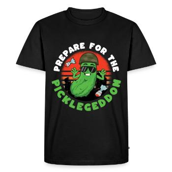 Prepare For The Picklegeddon - Men's Premium Organic T-Shirt - black - Front - Nico (187cm)