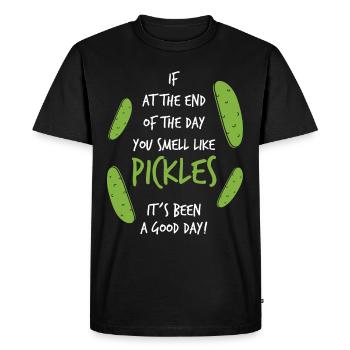 Pickles - Men's Premium Organic T-Shirt - black - Front - Nico (187cm)