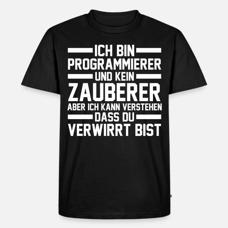 Programmieren Entwickler Coder Programmierer - Männer Premium Bio T-Shirt - Schwarz