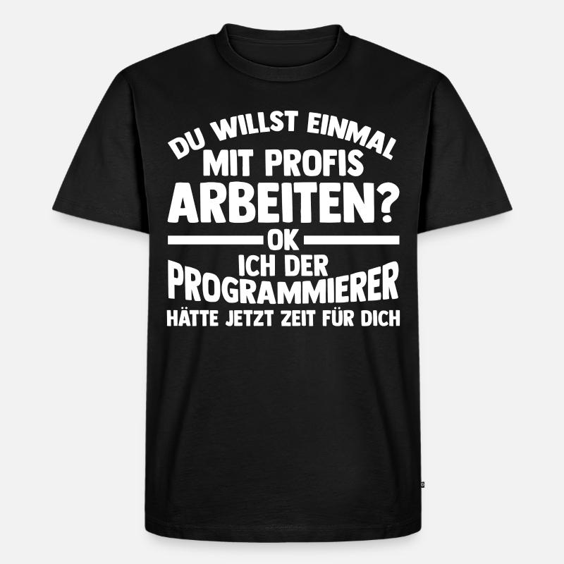 Programmieren Entwickler Coder Programmierer - Männer Premium Bio T-Shirt - Schwarz