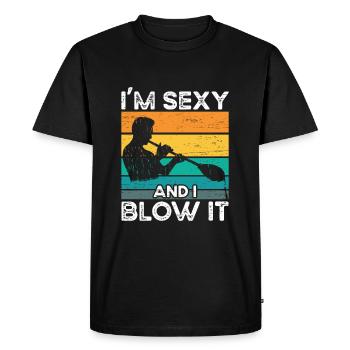 I'm sexy and I blow glassblowing - Men's Premium Organic T-Shirt - black - Front - Nico (187cm)