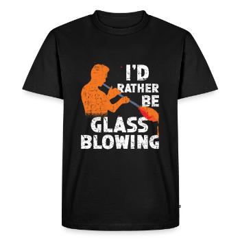 I would rather be a glassblower and glassworker - Men's Premium Organic T-Shirt - black - Front - Nico (187cm)