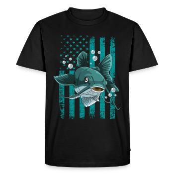 silure - T-shirt Premium bio Homme - noir - Devant - Nico (187cm)