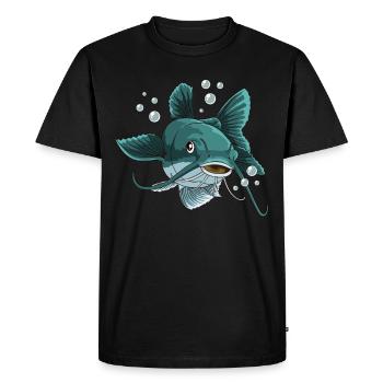 silure - T-shirt Premium bio Homme - noir - Devant - Nico (187cm)