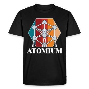 Atomium Atomic nucleus Brussels Science for Ph - Men's Premium Organic T-Shirt - black - Front - Nico (187cm)