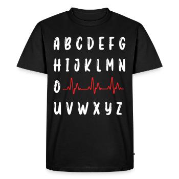 PQRST Nurse ECG Registered Nursing RN Student - Men's Premium Organic T-Shirt - black - Front - Nico (187cm)