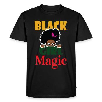 Black Magic Girl Mois de l’histoire des Noirs fière - T-shirt Premium bio Homme - noir - Devant - Nico (187cm)