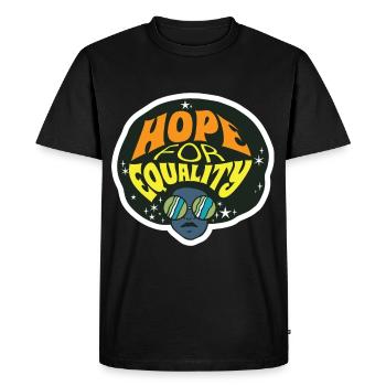 Mois de l’histoire des Noirs pour l’égalité des Noirs Mela - T-shirt Premium bio Homme - noir - Devant - Nico (187cm)