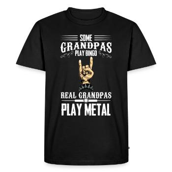 Metal Grandpas Heavy Metal Mode Rocking Music Ha - T-shirt Premium bio Homme - noir - Devant - Nico (187cm)