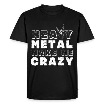 Heavy Metal Crazy Rocking Music Hard Rock Metal - T-shirt Premium bio Homme - noir - Devant - Nico (187cm)