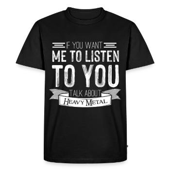 Fan de heavy metal Rocking Fan de métal Musique hard rock - T-shirt Premium bio Homme - noir - Devant - Nico (187cm)