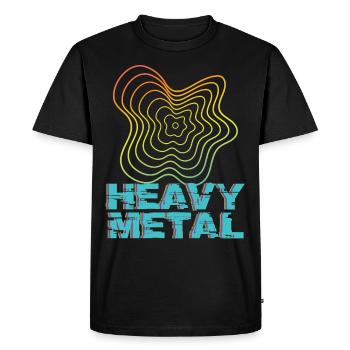 Heavy Metal Fréquence Rocking Metal Fan Hard Rock - T-shirt Premium bio Homme - noir - Devant - Nico (187cm)