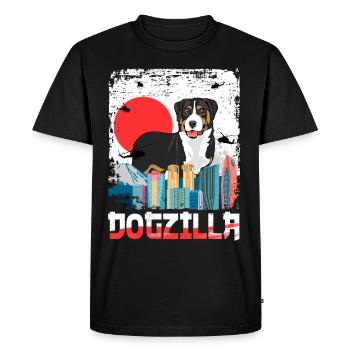 Dogzilla Chien de montagne bernois japonais - T-shirt Premium bio Homme - noir - Devant - Nico (187cm)