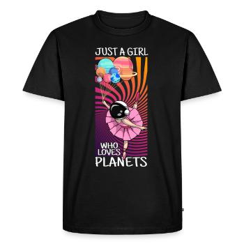 Astronautes de Planet Girl Ballerina - T-shirt Premium bio Homme - noir - Devant - Nico (187cm)