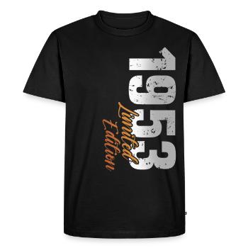 70th birthday 1953 Born 70 years - Men's Premium Organic T-Shirt - black - Front - Nico (187cm)