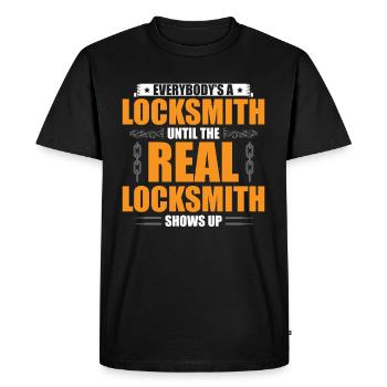 Lock Whisperer Locksmith Locksmithing Lock Picker - Men's Premium Organic T-Shirt - black - Front - Nico (187cm)