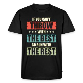 Athletics Event Sport Discuss throwing legend - Men's Premium Organic T-Shirt - black - Front - Nico (187cm)