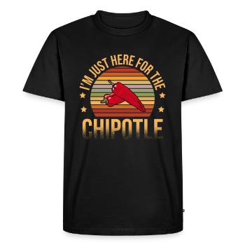 Je ne suis ici que pour la nourriture épicée Chipotle - T-shirt Premium bio Homme - noir - Devant - Nico (187cm)