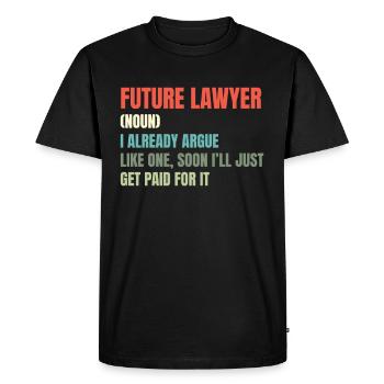 Avocat Profession d’avocat Profession Carrière - T-shirt Premium bio Homme - noir - Devant - Nico (187cm)