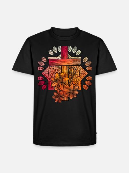 Christianity Cross - Men's Premium Organic T-Shirt - black